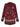 Women s Burgundy Golden Cardigan, 3D Holly Snowflake Print, Collar Winter Coat, Machine Washable