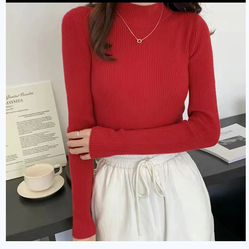 Heliar Dames Turtleneck Trui Gebreide Zachte Truien Kasjmier Truien Basic