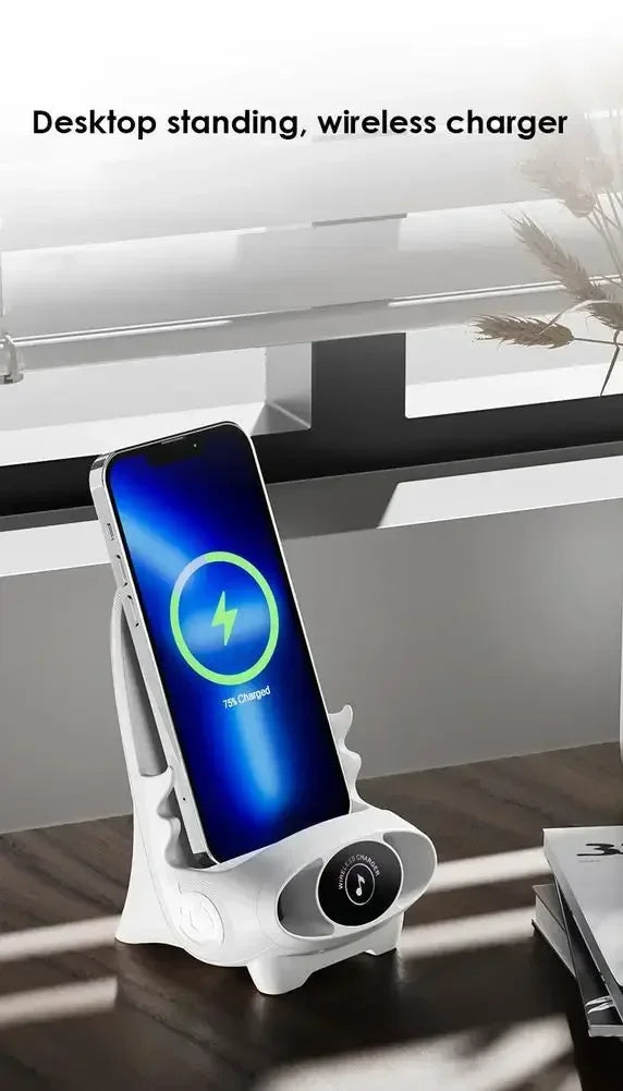 Bureaublad Verticale Houder Magnetische Draadloze Oplader Mobiele Telefoonstandaard Unieke Mini