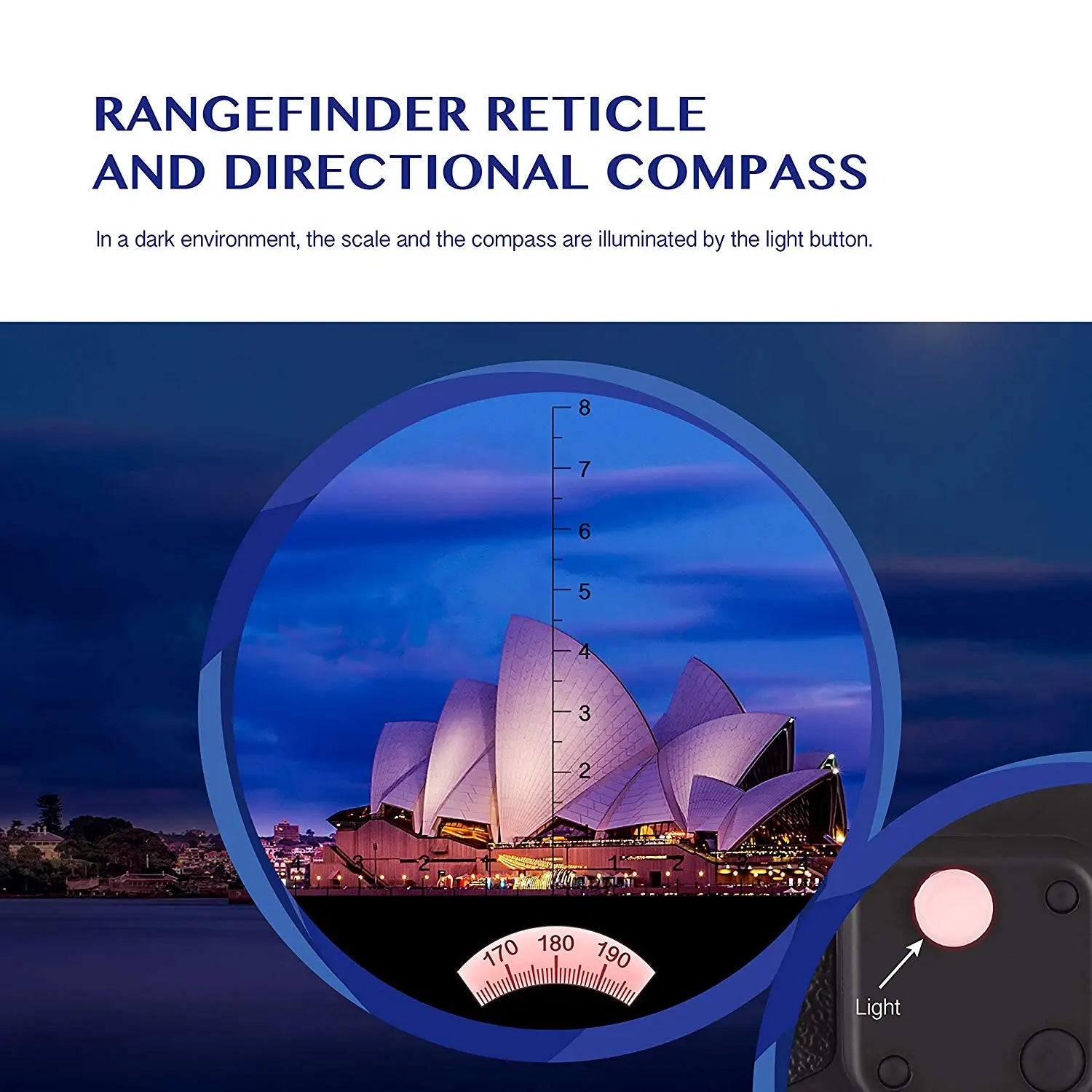 Binoculars 10x50 Marine Military Telescope Adults Waterproof With Rangefinder