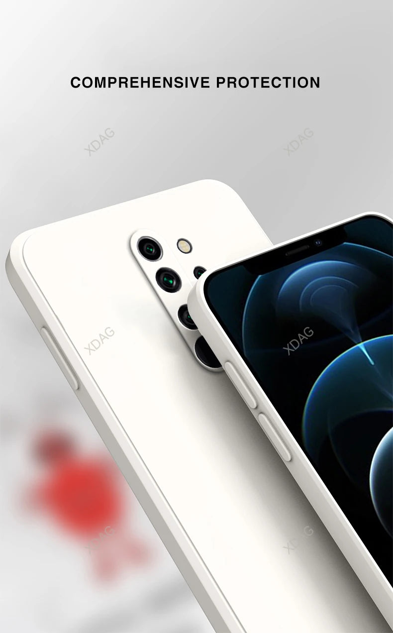 Eenvoudige telefoonhoes voor Xiaomi Redmi Note8 Note 8 Pro 8Pro Zacht snoep vierkant