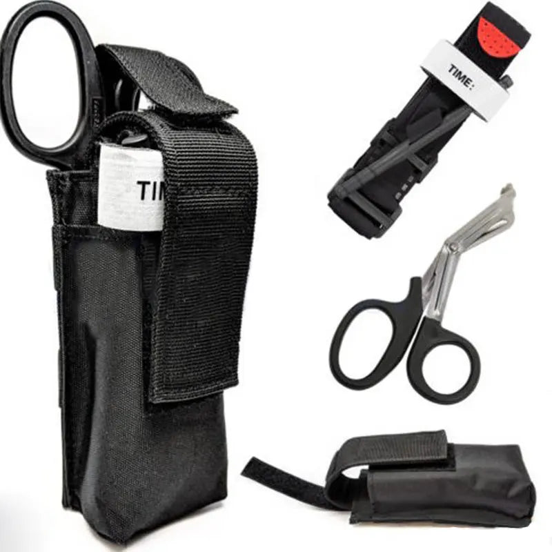 Tourniquet Holsters Pouch With Metal Tourniquet, Scissors, Tactical Tourniquet