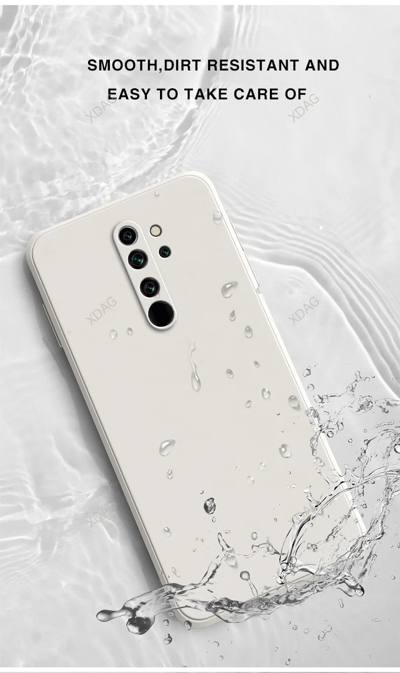 Eenvoudige telefoonhoes voor Xiaomi Redmi Note8 Note 8 Pro 8Pro Zacht snoep vierkant
