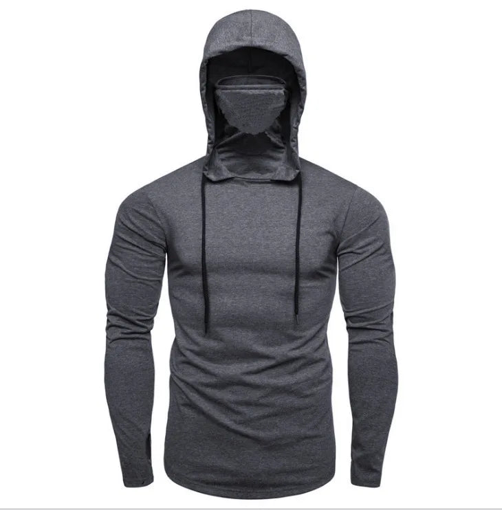 Embroidery Turtleneck Sweatshirt For Men Japanese Ninja Hoodies Autumn Hip Hop