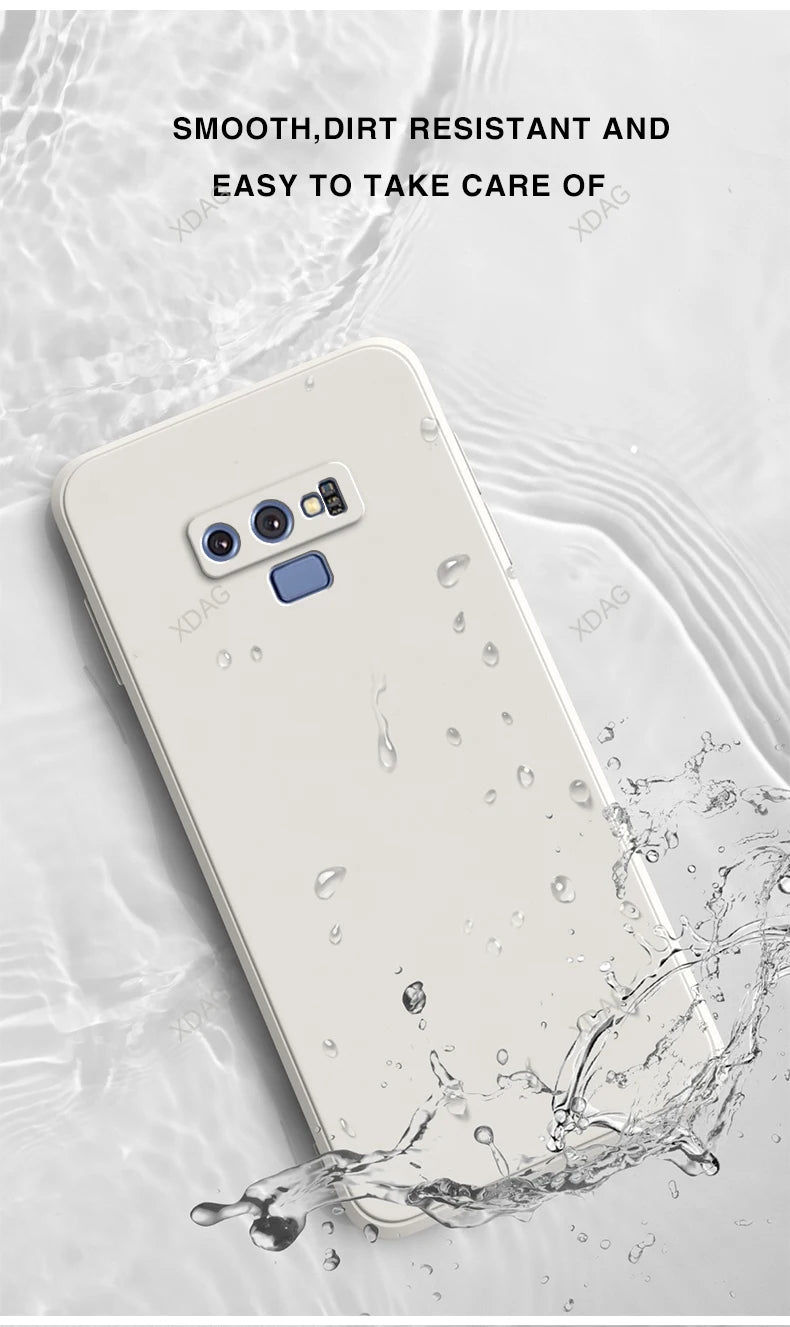 Vierkant vloeibaar siliconen hoesje voor Samsung Galaxy Note9 Note 9 telefoonhoesje Candy