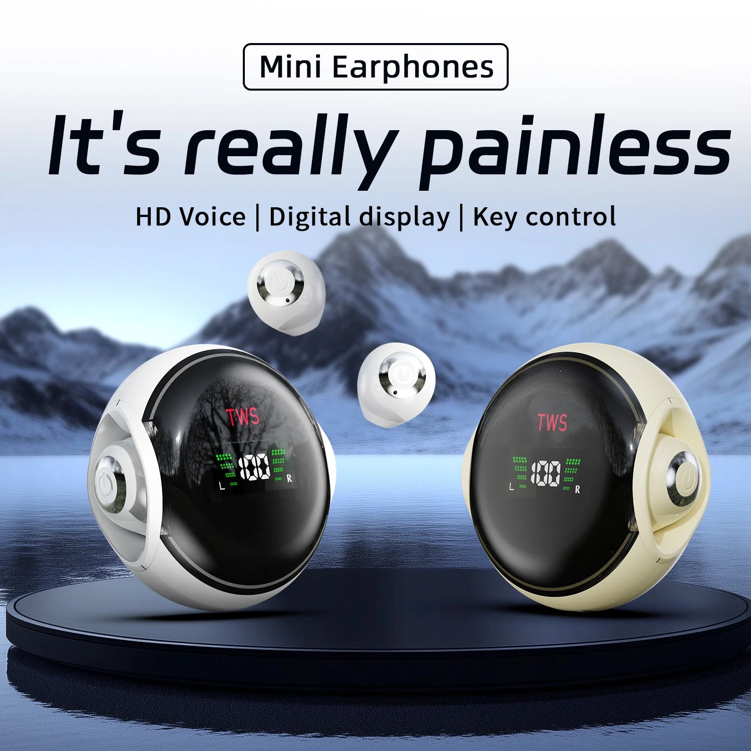 Hanging Rope Bluetooth Earphones With Dual Ear Ultra Small And Mini Semi In