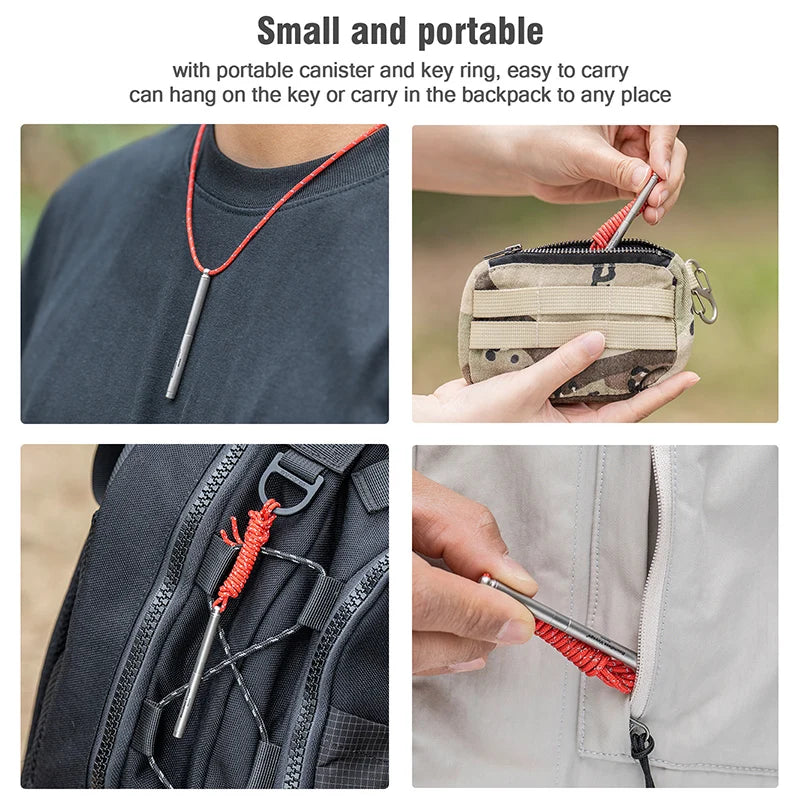 Boundless Voyage Portable Mini Titanium Toothpicks Holder Ear Wax Removal