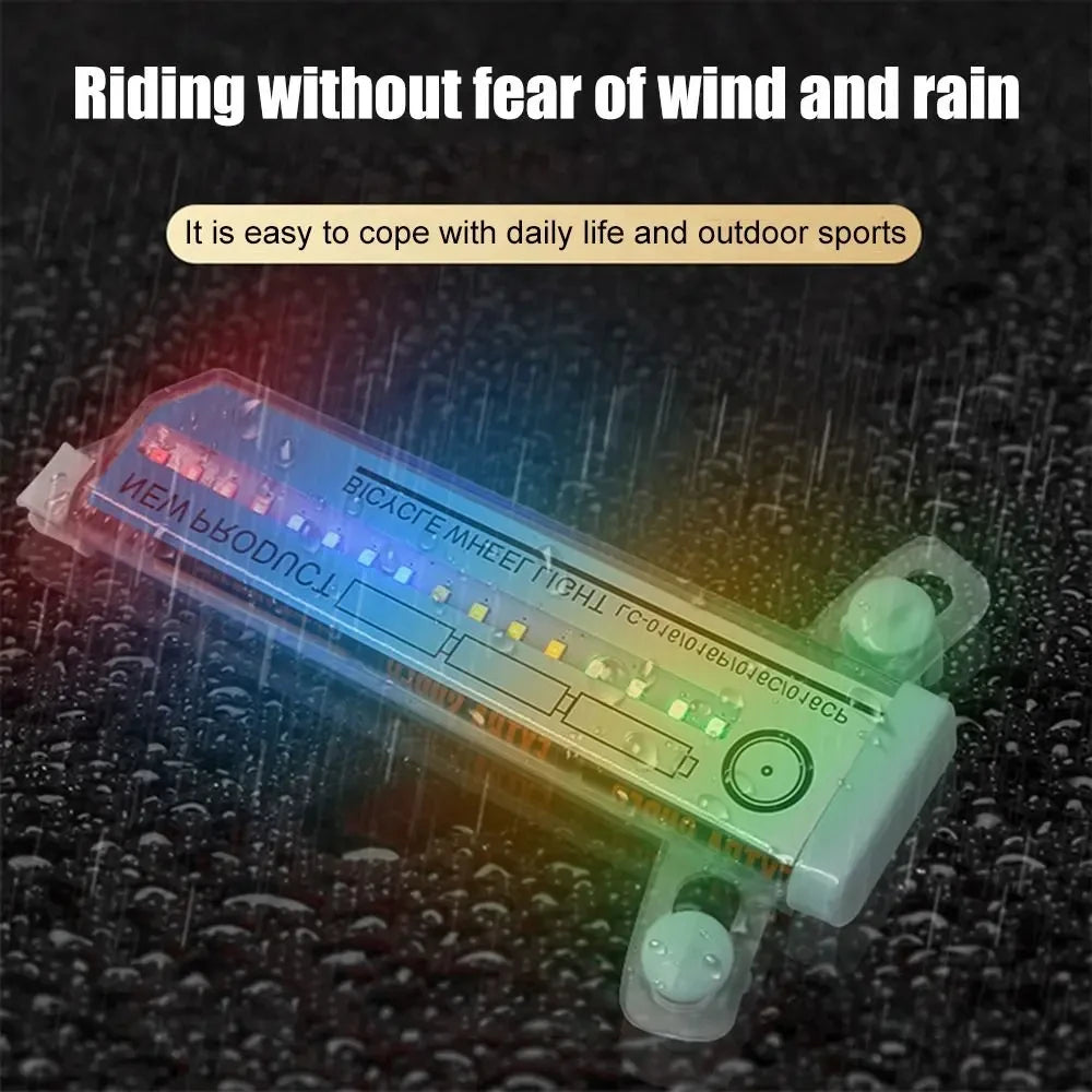 Fietswielverlichting Spaakverlichting Waterdicht Schokinductie Kleurrijke Fietsspaakverlichting