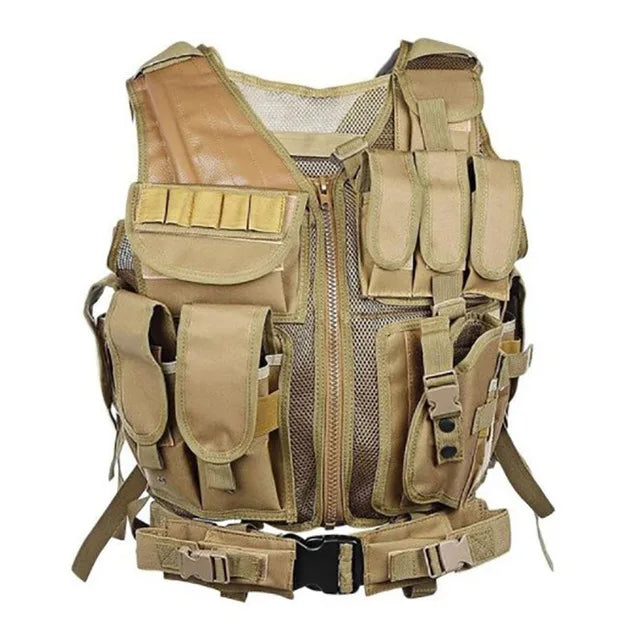Adjustable Molle Tactical Vest Military Combat Body Armor Vests Security Hunting