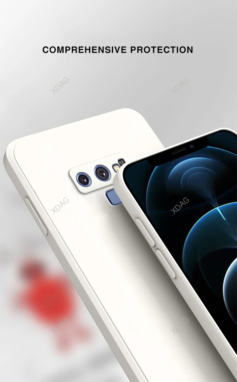 Vierkant vloeibaar siliconen hoesje voor Samsung Galaxy Note9 Note 9 telefoonhoesje Candy