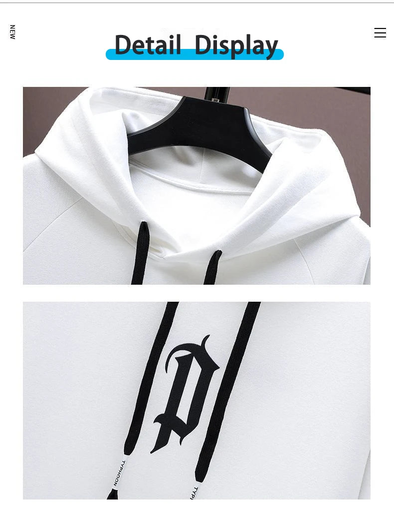 Men s Hooded Sweatshirt With Printed Pattern Thickened Fleece Hoodie Youth Autumn Winter Couple