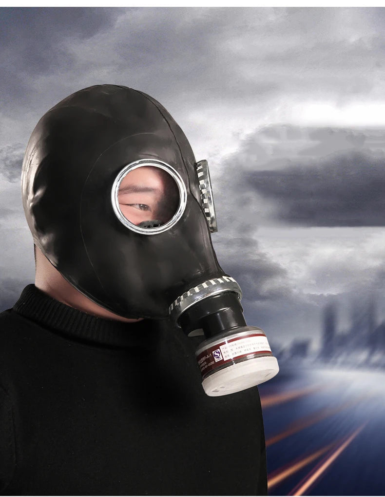 Creative Black Full Face Ghost Gas Mask Respirator Rubber Chemical Prevention