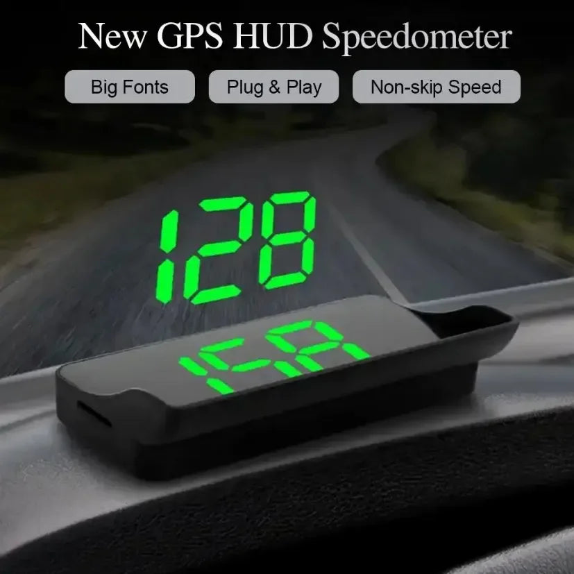 Auto Head-Up HD Display GPS Snelheidsmeter Snelheid KMH Digitale HUD Voorruit