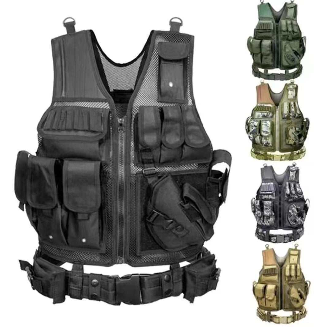 Adjustable Molle Tactical Vest Military Combat Body Armor Vests Security Hunting