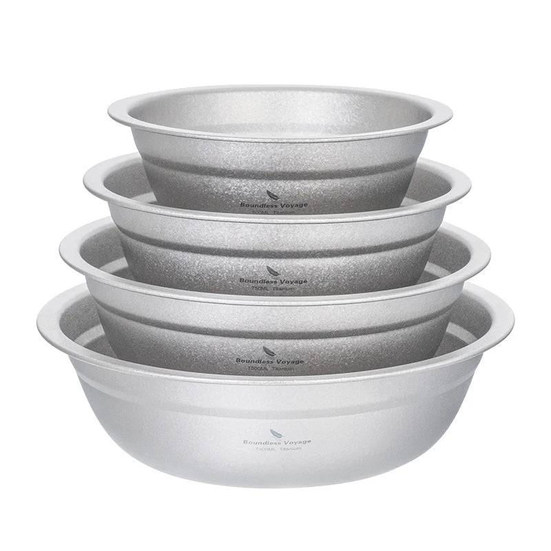 Boundless Voyage Titanium Bowl Rice Soup Salad Serving Bowl Ultralight Outdoor