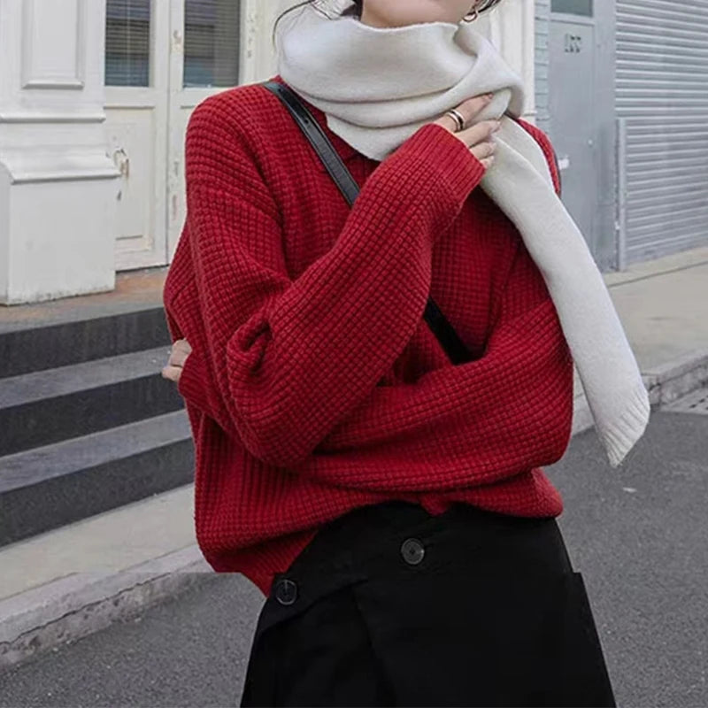 Heliar Dames Gebreide Cardigans Truien Streetwear Enkelrijs Lange Mouw