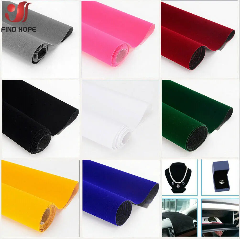 20 40 x 145cm Self adhesive Velvet Flock Liner Jewelry Contact Paper Craft