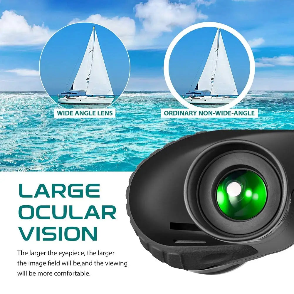 Binoculars 10x50 Marine Military Telescope Adults Waterproof With Rangefinder