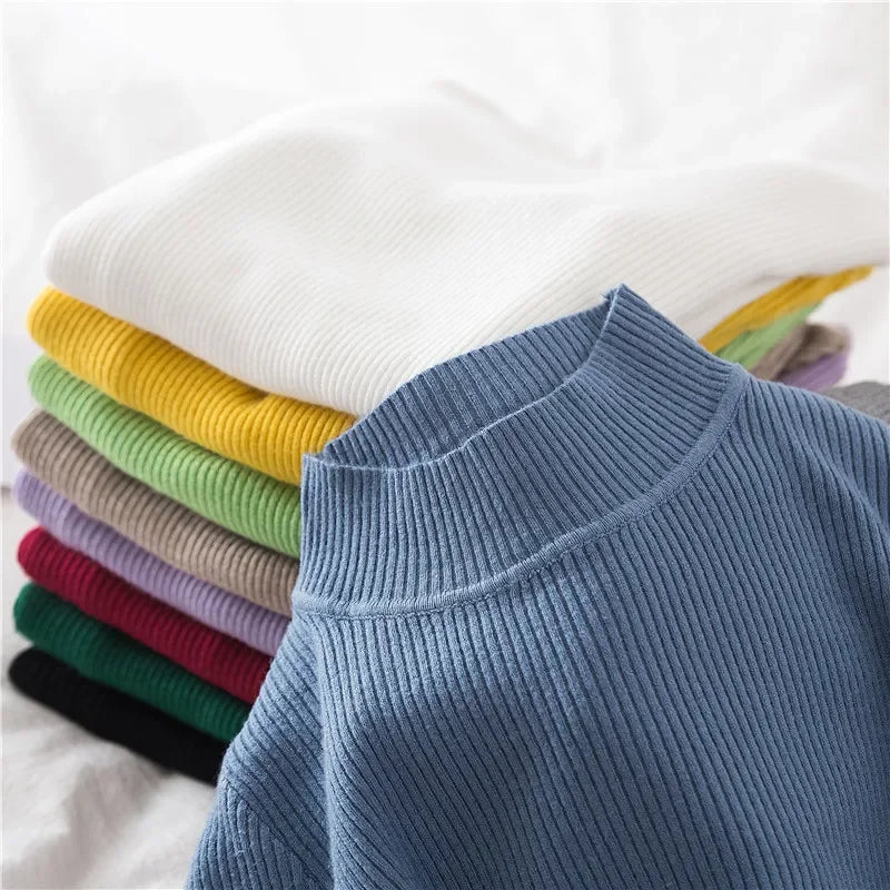 Heliar Dames Turtleneck Trui Gebreide Zachte Truien Kasjmier Truien Basic