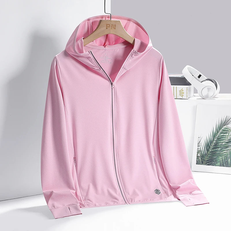 Ademende Ice Silk-zonnebrandkleding voor heren en dames, UV-bestendig, buitensporten