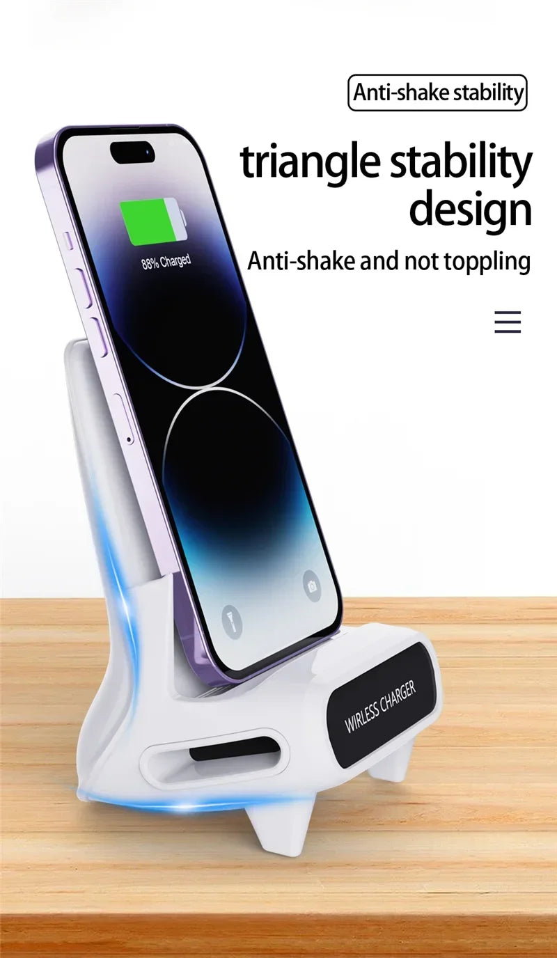 Draadloze oplader, standaard, desktop, mobiele telefoonhouder, 15W, snel opladen