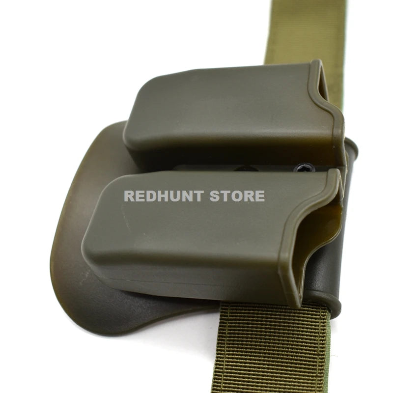 Tactical Double Magazine Holster Universal 9mm .40 Caliber Stack Mag Holder with 1.5 2 Inches Belt