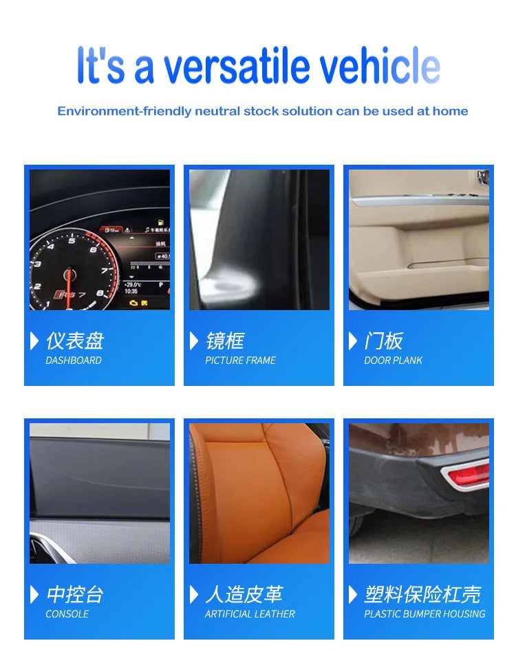 Car Plastic Restore Coating Agent Auto Plastic Rubber Exterior Repair Clean
