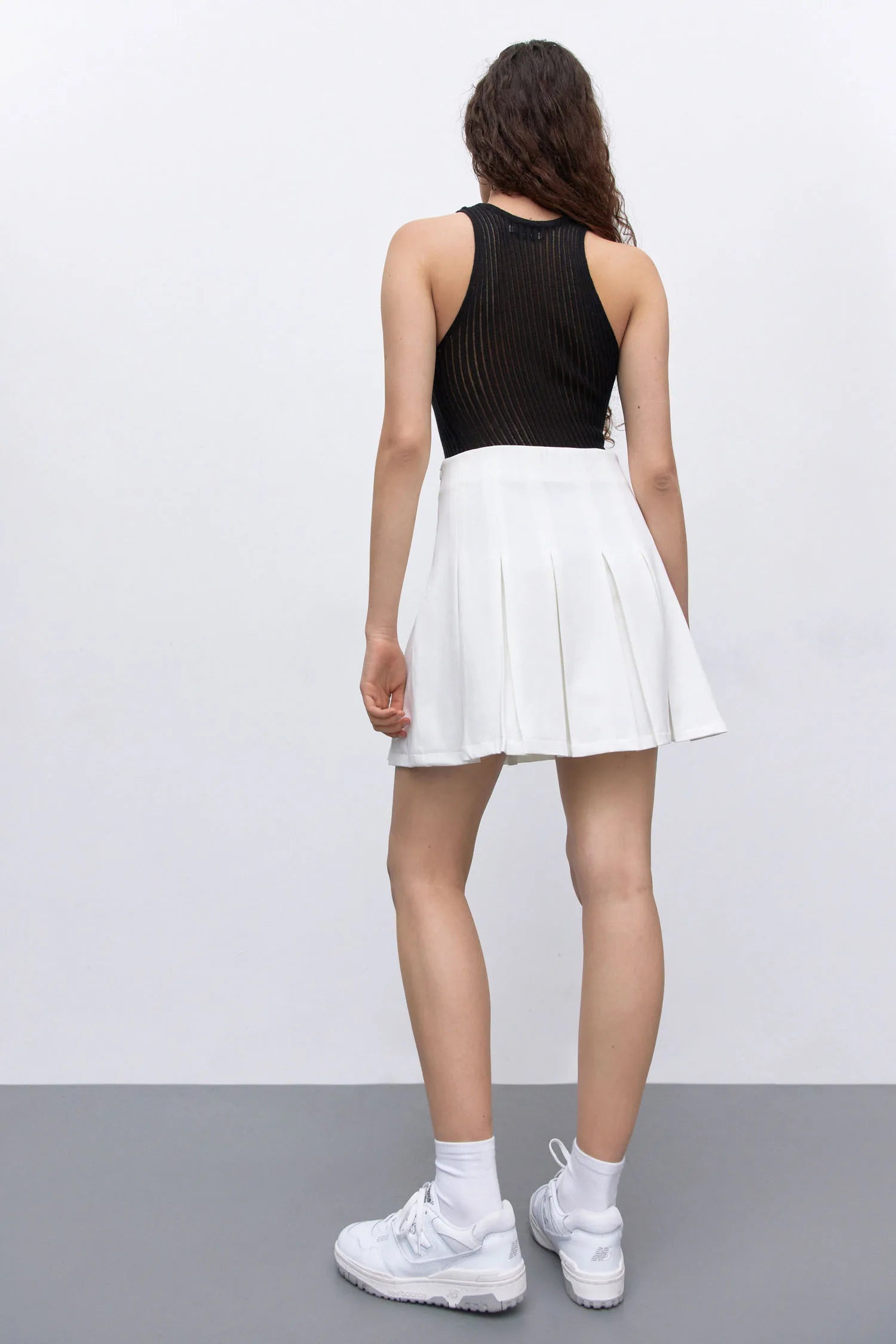 Bornladies Fashion Witte Wol Doorschijnende Dames Tanks Tops Outfit Mouwloos
