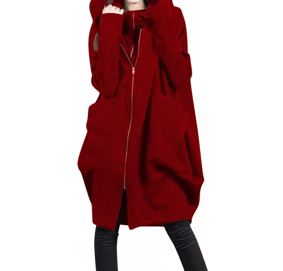 Hoodies Baggy Hooded Sweatshirt for Women Full Zip Up Woman Tops With Zipper In Loose Harajuku