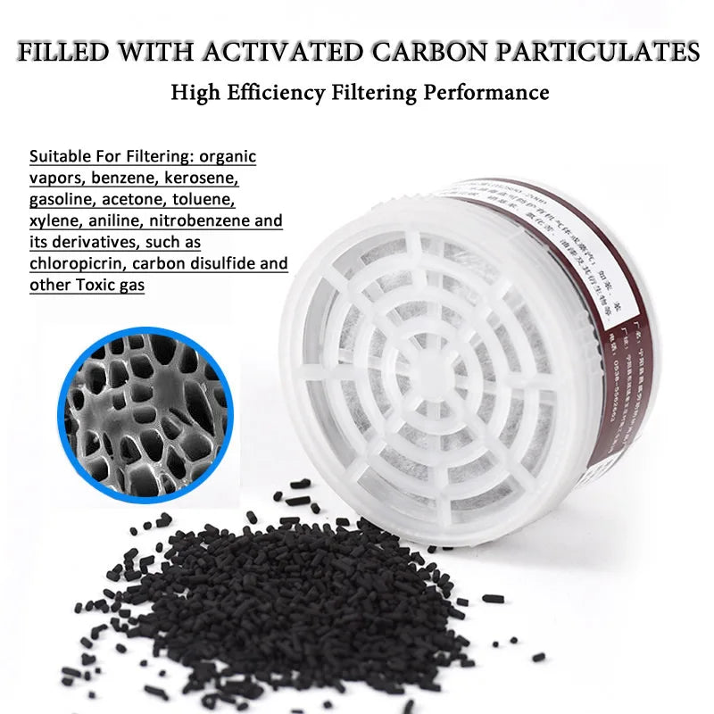 Creative Black Full Face Ghost Gas Mask Respirator Rubber Chemical Prevention