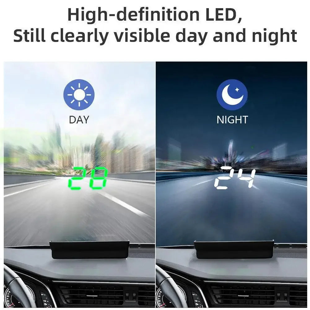 Auto Head-Up HD Display GPS Snelheidsmeter Snelheid KMH Digitale HUD Voorruit