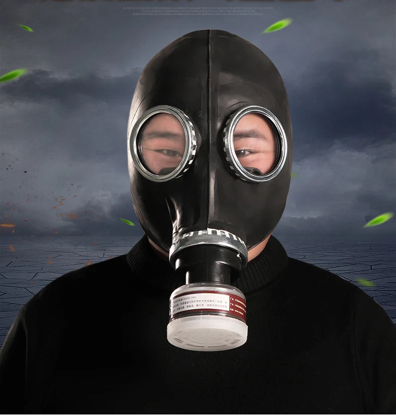 Creative Black Full Face Ghost Gas Mask Respirator Rubber Chemical Prevention
