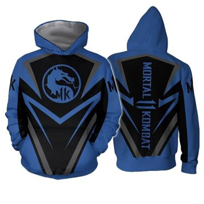 Mortal Kombat Hoodies Men Fashion 3D Printed Long Sleeve Cosplay Sweatshirts Women Casual Harajuku