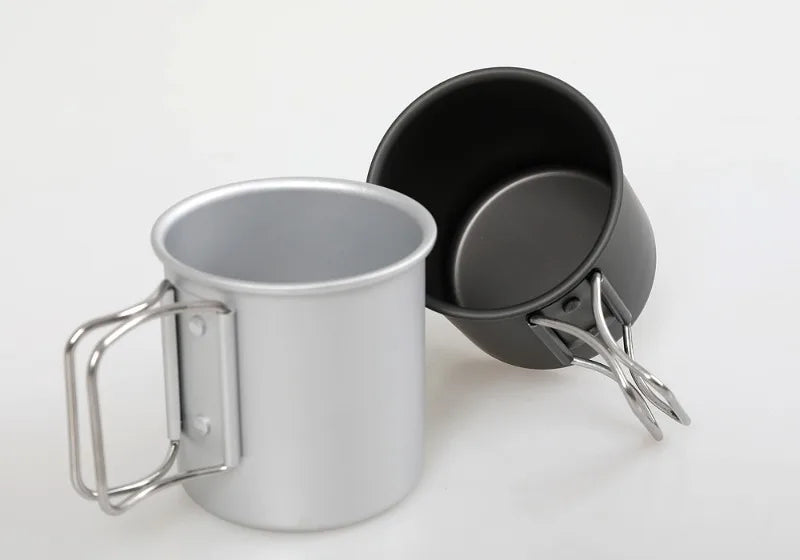 Kampeermok, aluminiumlegering, beker, toeristisch servies, picknickgerei, buitenkeuken