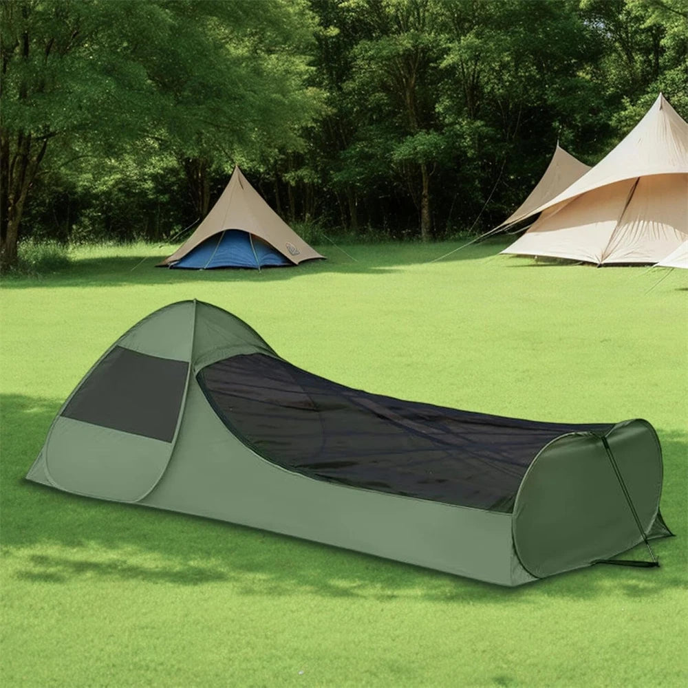 Foldable Pop Up Single Tent Portable Camping Tent Canopy Sleeping Net with
