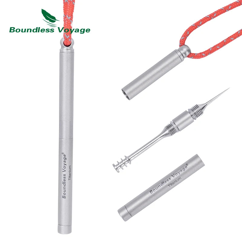 Boundless Voyage Portable Mini Titanium Toothpicks Holder Ear Wax Removal