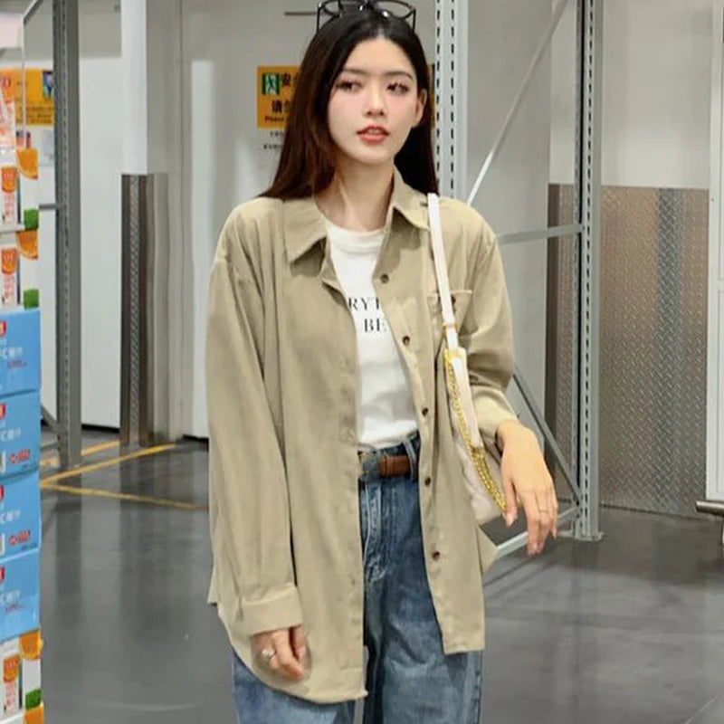 Mode Turn Down Collar Dames Shirt Enkelrijs Lange Mouw Blouses Vrouw