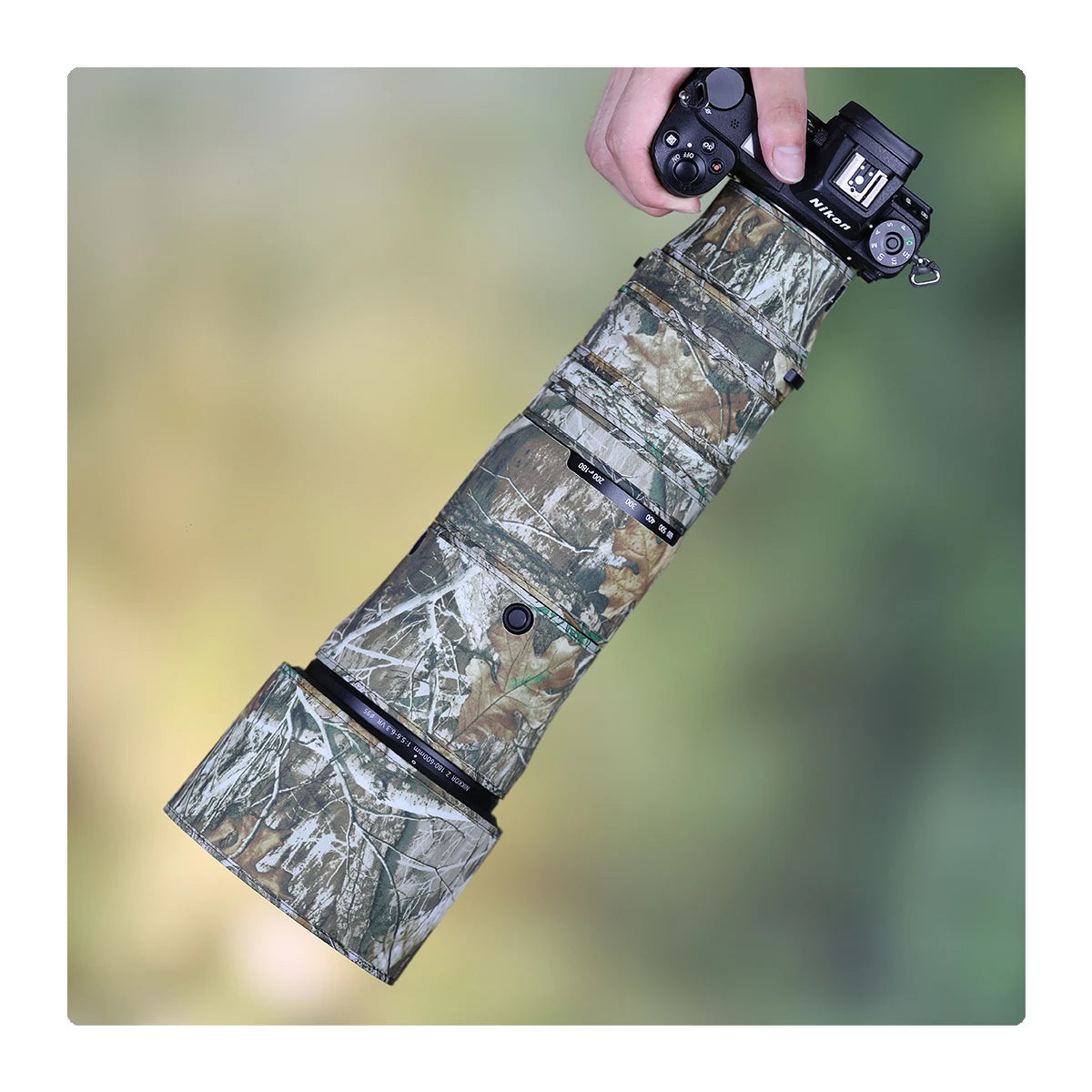 Chasing Birds camouflage lens coat for Nikon Z 180 600 mm F 5.6 6.3 VR