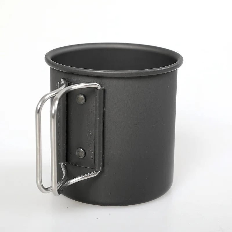 Kampeermok, aluminiumlegering, beker, toeristisch servies, picknickgerei, buitenkeuken