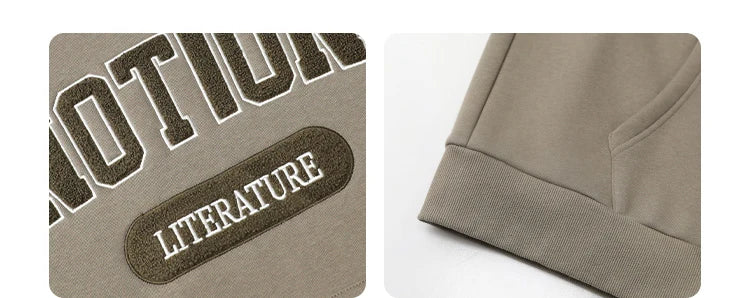 Chic VEN Women Sweatshirts Loose Casual Oversized Hooded Letter Patch Hoodie Female Fleece Woman Top