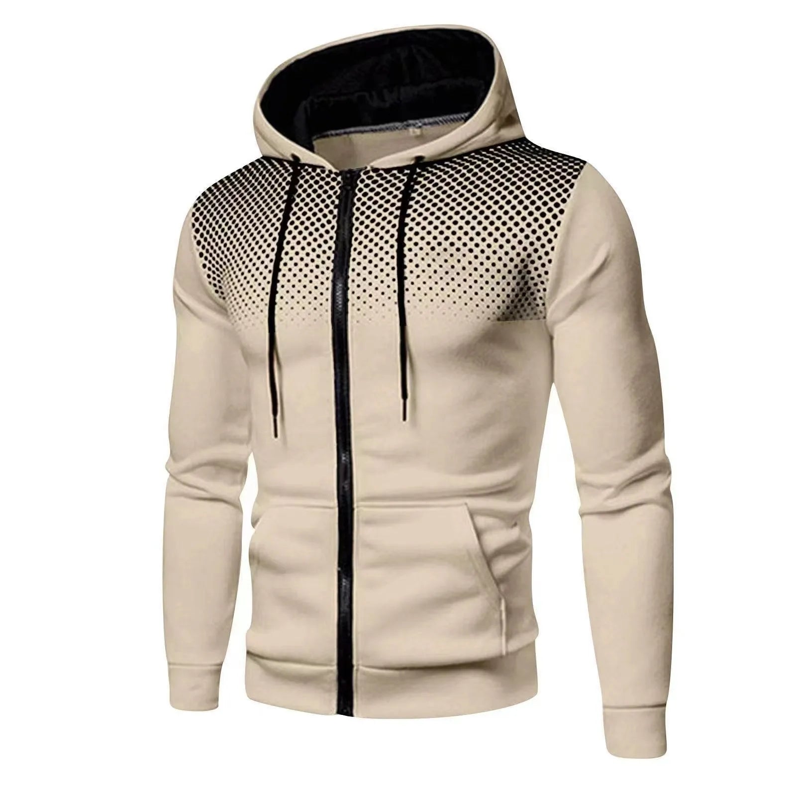 Men s Hoodie Jacket Streetwear Long Sleeve Sweatshirts Zipper Hooded Pullover