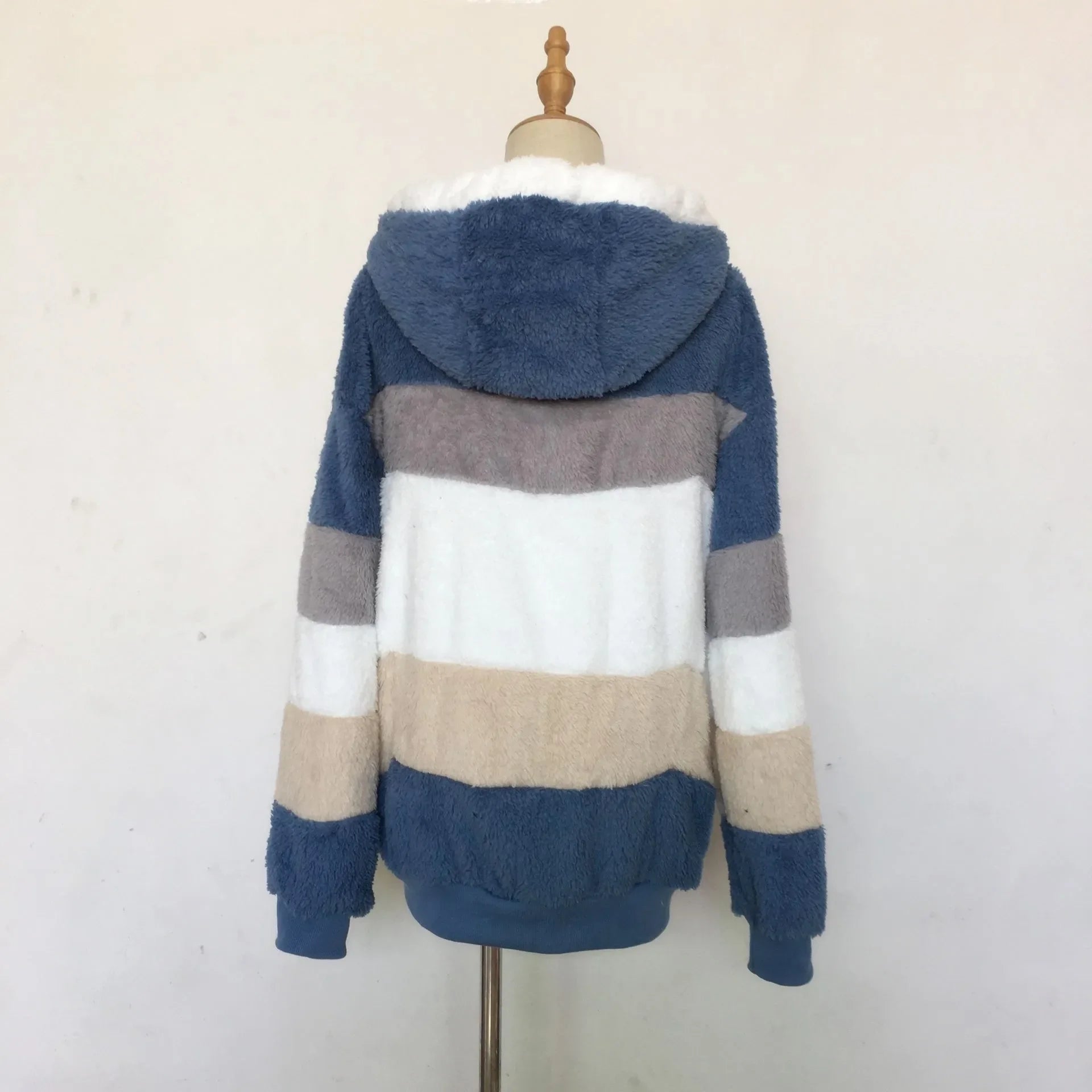 Oversized jas voor dames, herfst/winter, warme, zachte capuchon met capuchon