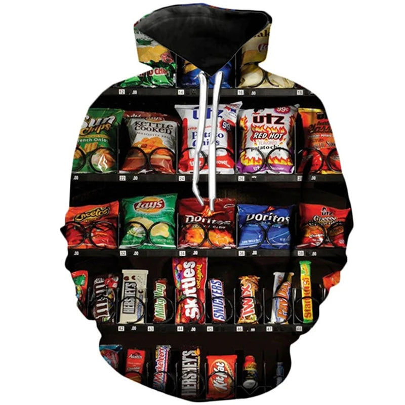 Cheetos Snack Hoodeis Men Fashion Funny 3D Printed Long Sleeve Sweatshirts Women Casual Harajuku Hip