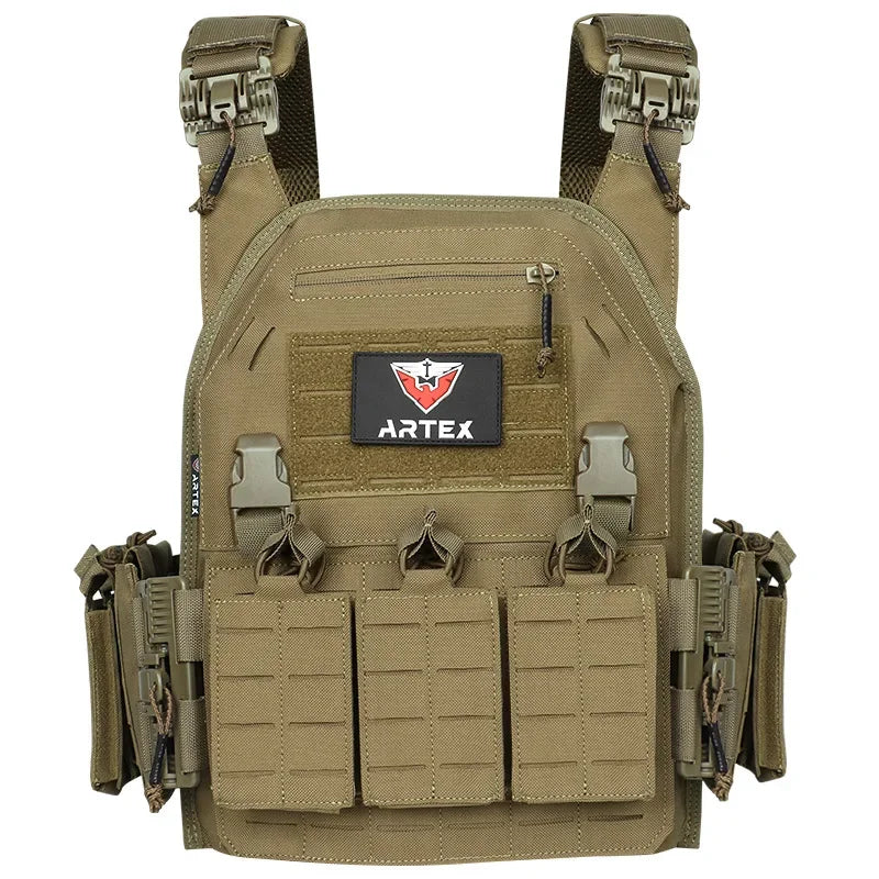 Tactical Plate Carrier Quick Release Fast Adjust Cummerbund Laser Cut Vest