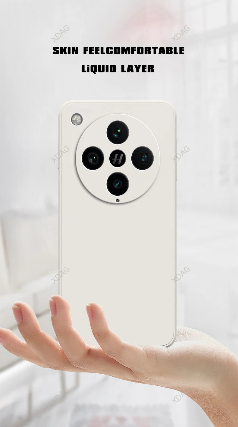 Basic telefoonhoesje voor Oppo Find X8 Pro X8Pro 5G Classic Square vloeibare siliconen