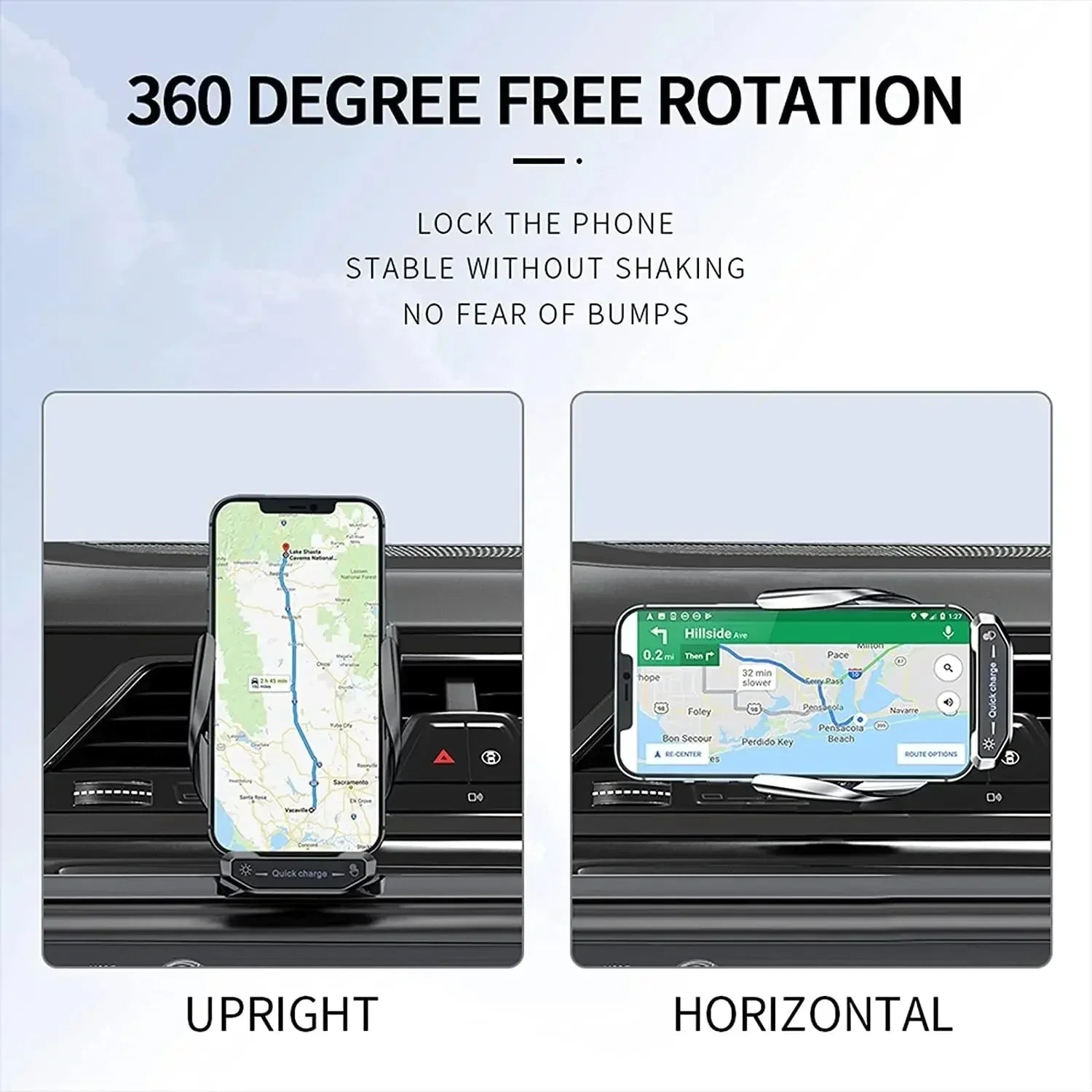Draadloze oplader auto telefoonhouder standaard 15W snellaadstation voor iPhone