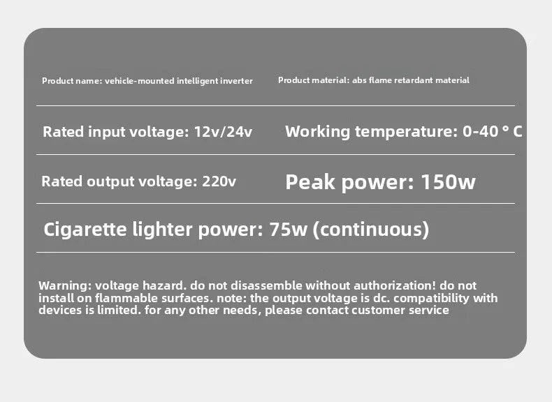Car Inverter 12v24v to 110v220v Power Socket Conversion for Home Use