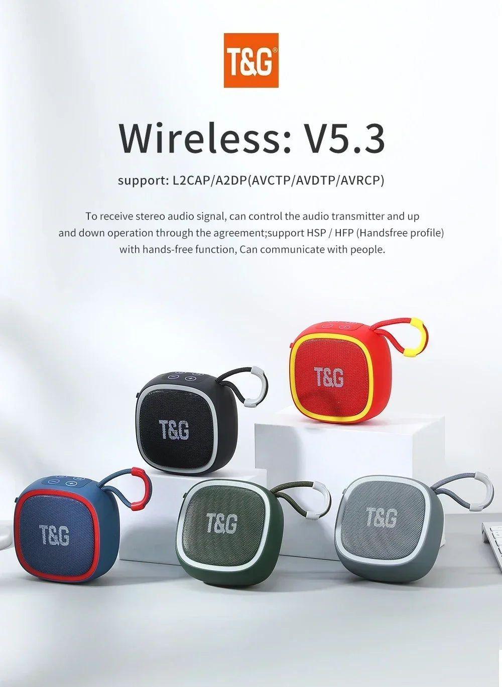 Bluetooth-luidspreker Mini draagbare IPX4 waterdichte draadloze luidsprekerondersteuning
