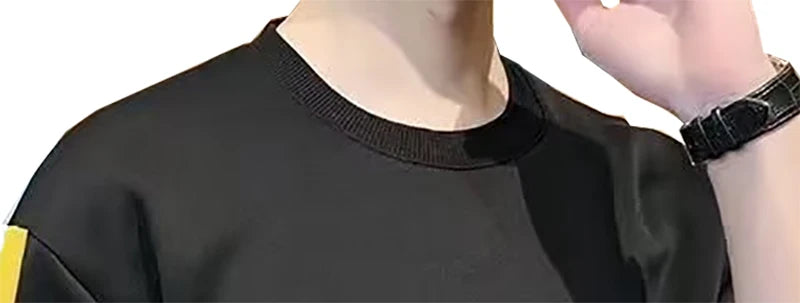 T shirt Men s Long Sleeved Round Neck With Letter Print Pattern Spring Autumn Suitable Shirt Couples
