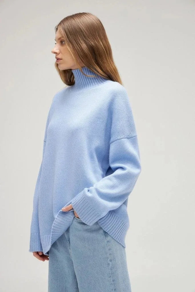 Bornladies Dames Turtleneck Trui Herfst Dikke Warme Trui Tops Winter